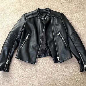 Black leather jacket